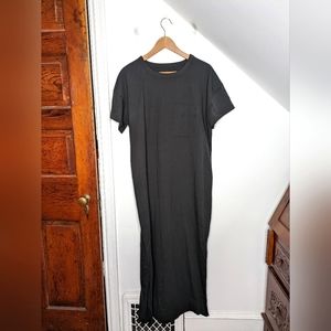 EVERLANE The Organic Cotton Weekend Tee Maxi Dress Black NEW Size XL